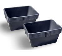 BURI 10x bac à mortier 90 litres noir