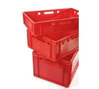 BURI Caisses à viande Caisses Eurobox aptes au contact alimentaire - HDPE caisse de boucherie Boîte de rangement en plastique Bac en plastique Empilable Caisses de stockage