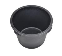 BURI Lot de 10 bacs à mortier ronds - 65 l - 58 x 35 cm - Noir