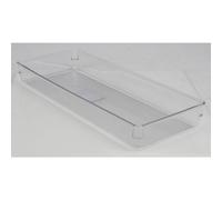 BURI Lot De 12 Boîtes De Rangement Transparent Rectangulaire 40x16x5 Cm