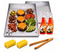 BURI Lot de 2 plaques de 30 x 37 cm compatibles avec Char-Broil Professional