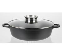 BURI Poêle à servir en fonte d'aluminium 28 cm 3,5 L Casserole braiser induction cuisine four Nouveau