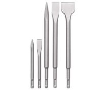 Burins SDS-Plus - KWB - Lot de 5 - Acier CR - Coffret de rangement - Longueurs 140/250 mm