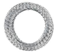 BURKE@ Argent Fil barbelé BTO-22 Acier galvanisé 60 m 5.64 kg Haute qualité A257