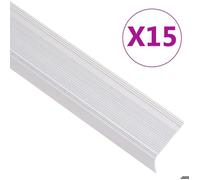 BURKE@ Argent Nez de marche forme en L 15 pcs, aluminium 100 cm argenté ,1.47 kg, Haute qualité A1290