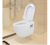 BURKE@ Blanc WC suspendu en céramique Blanc ,23.9 kg, Haute qualité A468