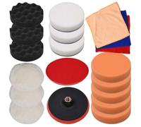 BURKE@ Ensemble de tampons de polissage 18 pcs, 150 mm, 0.8 kg, desgin classqiue A14892