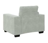 BURKE@ Fauteuil-Canapé 1 PLACE - Chaise simple - 1 personne - Gris clair 60 cm Velours SS1713