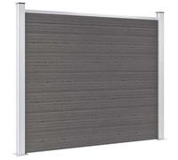 BURKE@ Gris Panneau de clôture WPC 180x146 cm Gris ,23.55 kg, Haute qualité A1640