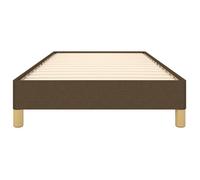 BURKE* Lit simple, 100x200 cm, Structure de lit classique, sans matelas, marron foncé tissu- LL6226