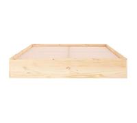 BURKE* Lit simple, 120x190 cm, Structure de lit classique, sans matelas, bois massif 120x190 cm, - LL7180