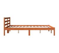 BURKE* Lit simple, 120x190 cm, Structure de lit classique, sans matelas, cire marron 120x190cm bois pin massif- LL7545