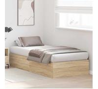 BURKE* Lit simple, 80x200 cm, Structure de lit classique, avec rangement, Chêne Sonoma 80 x 200 cm, - LL5860