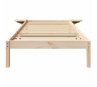 BURKE* Lit simple, 80x200 cm, Structure de lit classique, Naturel Pin massif- LL8441