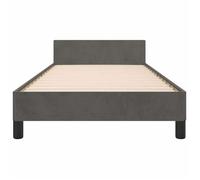 BURKE* Lit simple, 80x200 cm, Structure de lit classique, sans matelas, gris foncé velours- LL6402