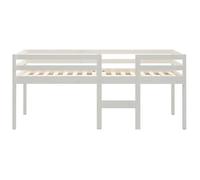 BURKE* Lit simple, 90x190 cm, Lit haut, sans matelas, blanc bois de pin massif- LL7252