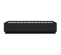 BURKE* Lit simple, 90x190 cm, Structure de lit classique, sans matelas, noir 90x190 cm, - LL3314