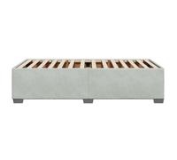 BURKE* Lit simple, 90x200cm, moderne Structure de lit, sans matelas, gris clair velours- LL534