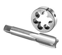 Burkit Ensemble tarauds et filières M22 x 1,5 pour droitier | Taraud de machine M22 x 1,5 et matrice ronde, utilisée pour couper ou réparer des filetages sur métal.