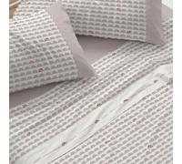 Burrito Blanco | Parure de lit pour Enfant | Lit de 90 cm (+ Dimensions Disponibles) | Design 184 | Couleur Lin (90 x 190/200 cm)