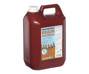 Burtex Peinture pour bois 5 l, brun, bidon en plastique Quantité:1