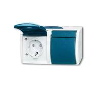Busch Jaeger 20/2 EBW-53 Steckdose CEE 7/3 Blau - Weiß (2084-0-0720)