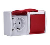 Busch-Jaeger 4011395993323 Steckdose Rot - Weiß (2084-0-0700)