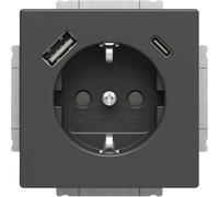 Busch-Jaeger 20 EUCB2USBAC-81 Prise USB Safety+ avec USB A/C Future Linear anthracite