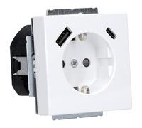 Prise SCHUKO/USB Busch-Jaeger, USB C, future® linear, blanc studio, 1 pièce.