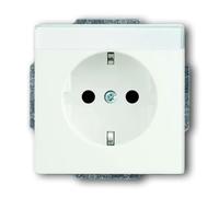 Busch-Jaeger 20 EUN-884 Insert de prise SCHUKO®, avec zone d'étiquetage, blanc studio mat