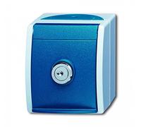 BUSCH-JAEGER Schuko-Steckdose 20EWSL-101-53 ocean Einheitsschloss 20EWSL-101-53 (2083-0-0823)