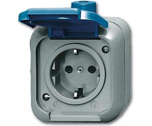 Busch Jaeger 2083-0-0368 Steckdose CEE 7/3 Blau - Grau (2083-0-0368)