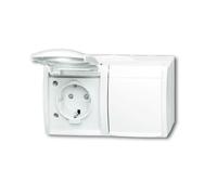 Busch Jaeger 2084-0-0723 Steckdose CEE 7/3 Weiß (2084-0-0723)