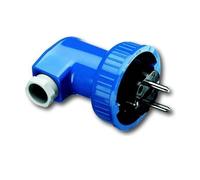 Busch Jaeger 74 WD Elektrischer Netzstecker Typ F 2P+E Schwarz - Blau (2211-0-0092)
