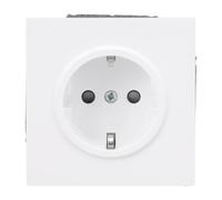 Busch-Jaeger Busch-art Prise Schuko linéaire 16 A 250 V Blanc studio | Protection de contact accrue, bornes sans vis, montage encastré, 2P+E, IP20, l 71 x H 71 mm, 20 EUCB-44G
