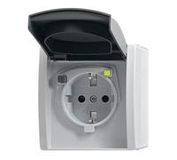 Busch-Jaeger 3120 EWB-53. type de prise : type F, plage de température en fonctionnement : -25 - 40 °C, : CE. Couleur du produit : gris, blanc, indice de protection international (code IP) : IP44. Ten