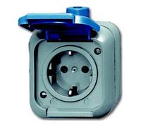 Busch Jaeger 2083-0-0368 Steckdose CEE 7/3 Blau - Grau (2083-0-0368)
