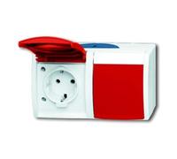 Busch-Jaeger 4011395993323 Steckdose Rot - Weiß (2084-0-0700)