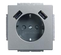 Busch-Jaeger SCHUKO-2x USB Prise 20 EUCB2USB-866 2CKA002011A6283