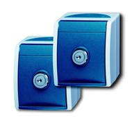 Busch Jaeger Zubehör Stromversorgung Steckdose CEE 7/3 Blau - Grau (2083-0-0816)