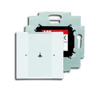 Busch-Jaeger Elément de commande simple Busch-Jäger avec coupleur de bus fourni 6125/01-84, Bouton + interrupteur, Blanc