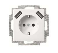 BUSCH-JAEGER Insert USB/prise 20 EUCBUSB-914, BS, blanc alpin