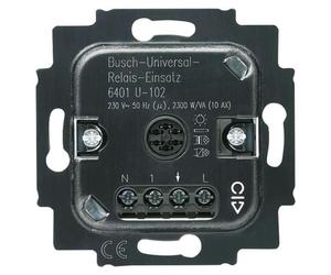 Busch-Jaeger, module relais universel, modèle 6401U-102, 1 voie, 230V, 10A, pour détecteurs de mouvement, à encastrer, 1 pièce.