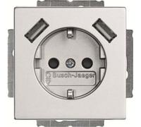 Busch-Jaeger SCHUKO-2x USB Prise 20 EUCB2USB-83 2CKA002011A6271