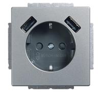 Busch-Jaeger SCHUKO-2x USB Prise de courant 20 EUCB2USB-866