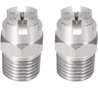 Buse à jet plat pour nettoyeur haute pression, en acier inoxydable, angle de 65 degrés, ouverture de 1,8 mm, buse haute pression, balai à eau, buse de rechange
