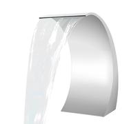 Buse à rideau d'eau Edelstah Pool Cascade 60x30cm Fontaine d'eau Fontaine de jardin Jeu d'eau Piscine Fontaine pour piscine Décoration