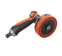 Buse d'arrosage polyvalente en métal, tête de pulvérisation à haut débit pour le nettoyage du véhicule et l'entretien du jardin, plusieurs motifs, fixation de tuyau simple, orange