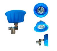 Buse d'arrosage réglable pour jardin haute pression avec couvercle coupe-vent pour refroidissement de pelouse - 14 x 1,5 mm filetage cuivre acier mélange (rotation à 7 trous)