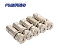 Buse d'atomisation à connexion rapide en laiton nickelé, basse pression, 8mm, pour jardin, aménagement paysager, irrigation, refroidissement, pulvérisateur, 10 pièces 0.4mm